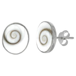 F Ohrstecker 925/- Sterling Silber 1,2cm weiß Muschel weiß 342220051