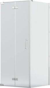 Sprchové dveře s boční stěnou Jungborn SETTE 100 x 100 cm barva rámu chrom dekor skla čiré sklo