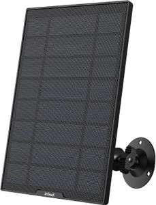 ieGeek Solarpanel mit Schnittstelle USB, für Überwachungskamera Aussen Akku, Wetterfest, 360° Einstellbare Halterung, 3M Kable