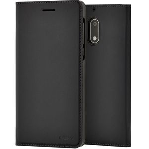 Nokia Slim Flip Case CP-301 Tasche Wallet für Nokia 6 Schutz Hülle Cover Etui Schwarz