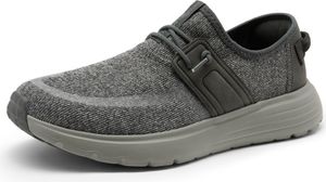 Bruno Marc Men's Moccasins Breathable Flat Slippers Slip On Loafer Trainers Soft Comfort Classic Shoes,Farbe: GRAU, Größe: 42