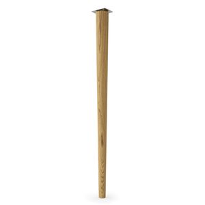 4x sossai® Holzfüße rund - gerade Ausführung 71cm Eiche