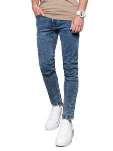 Ombre męskie spodnie jeansowe o prostym kroju, kieszenie 98% bawełna, 2% elastan, niebieski, czarny, szary S-XXL