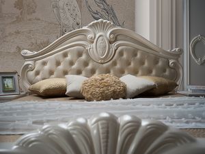 Bett Letizia 180x200 cm in beige creme weiß Barock Design