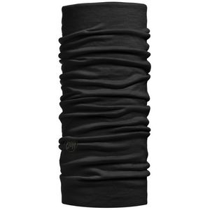 Buff LW Merino Wool Solid& Multi stripes Neckwear Solid Black Lauftuch