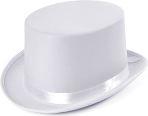 Bristol Novelty Uni Satin-Zylinder BN2035 (Einheitsgröße) (Weiß)