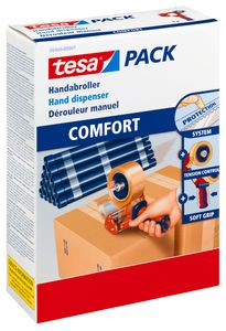 tesa Packband Abroller Handabroller für Paketband Klebeband tesaNEU Comfort
