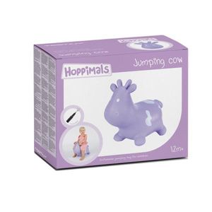 Hoppimals Hüpftier lila Hüpfkuh mit Pumpe aufblasbares Hüpfspielzeug aus hochwertigem und strapazierfähigem Gummi