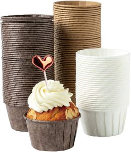 Muffinförmchen Papier Tulpenform Backförmchen Cupcake Formen Muffinform Zwischenlagen Wrapper Backformen für Cupcakes Muffins