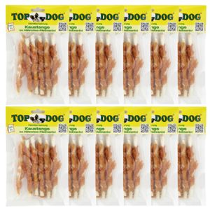 TOP DOG Kaustange im Hähnchenfiletmantel - Kausnack für Hunde - 12x 70g im Karton