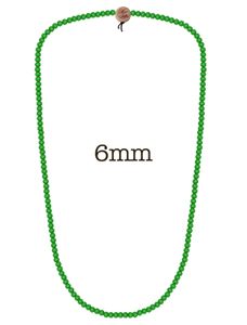 WOOD FELLAS HERREN DAMEN PERLENHOLZKETTE, Größe:12 mm, Farbe:neongreen