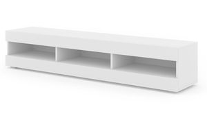TV Stand MANTA 160 cm Hängend oder Stehend Lowboard Schrank TV Tisch Sideboard Kommode WEIß MATT / WEIß MATT