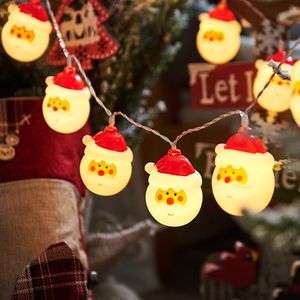 1.5M Weihnachten Deko LED Lichterkette Batteriebetrieben Warmweiß Lichterketten Innen Party Dekoration, Weihnachtsmann