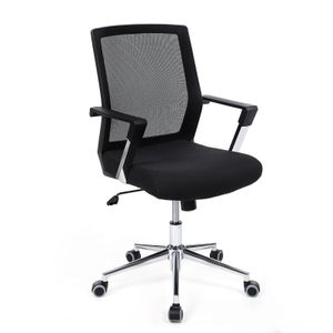 SONGMICS Bürostühle mit Netzrückenlehne Chefsessel Bürodrehstuhl Drehstuhl höhenverstellbar Wippfunktion schwarz OBN83B