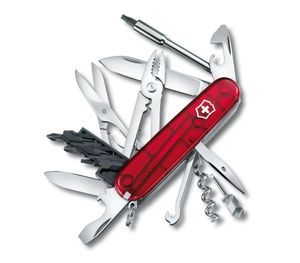 VICTORINOX Taschenmesser CyberTool 34 M rot/transparent 1.7725.T