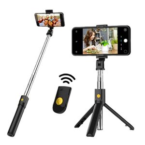 Bluetooth Selfie Stick 3 in 1 Faltbare Drahlose Handheld Monopod Auslöser Fernbedienung Erweiterbar Mini stativ für iPhone Android