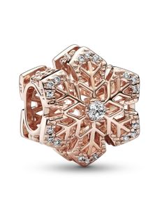 Pandora Charm 782378C01 Festive Snowflake 14 Karat vergoldetes Metall