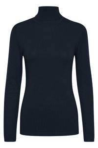 Ichi IHMafa Damen Strickpullover Rollkragenpullover Pullover mit Rollkragen Rippbündchen Feinstrick Slim fit