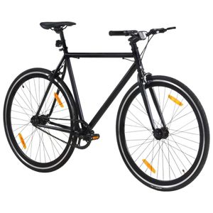 vidaXL Bicykel s pevným prevodom čierny 700c 55 cm