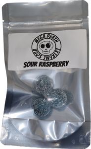 Mega Death Extreme Sour Raspberry Candy Balls 3 Stück