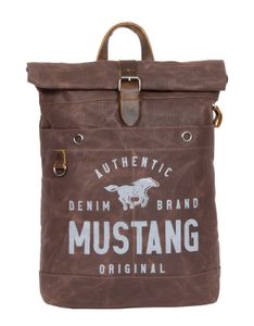 MUSTANG Rucksack Freizeitrucksack mit Laptopfach Houston Rolltop Backpack Brown dunkelbraun