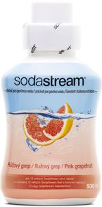 SodaStream sirup s príchuťou ružový grep, obsah 500 ml - na prípravu až 12 veľkých fliaš s hotovým nápojom, neobsahuje alergény