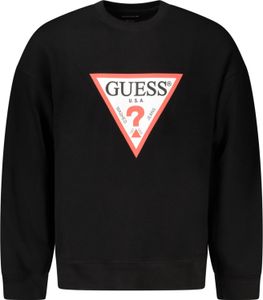 Herren Oversize Sweatshirt Schwarz aus Baumwolle mit Druck, Größe: M Farbe: Nero
