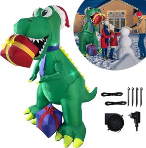 ACXIN 180 cm Aufblasbarer Dinosaurier, Geschenkpaket Große Simulation Dinosaurier, Aufblasbare Dekorationen für Weihnachten