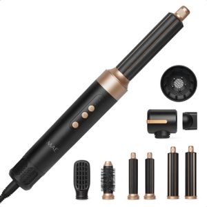 MAE® Airstyler Pro - Fénová kartáč & Kulmofén - Fén s difuzérem - Multistyler - 9-v-1 - černý