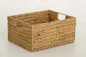 Regalkorb Schrankkorb Korb Wasserhyazinthe Lanta", Natur - 34x27x16 cm"