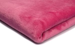 Minkee Plüsch Glatt Zweiseitig Kunstfell Fuchsie 50 x 160 cm