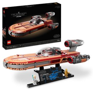 LEGO 75341 Star Wars Luke Skywalker’s Landspeeder, Ultimate Collector Series, Modellbausatz für Erwachsene mit C-3PO Minifigur und Lichtschwert