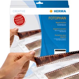HERMA negativní pouzdra transparentní 4 filmové pásy čiré 100 ks.