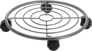 Metalowa podstawka pod donicę na kółkach, 35 cm