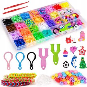 1500+ Loom Bänder Set Kit für Armbänder DIY Elastisches Loombänder Kinder für Anfänger Junge Mädchen Geschenk