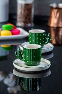 Hermia Concept, Serilda- DRL1114, Grün, Kaffeetassen, 100% Keramik