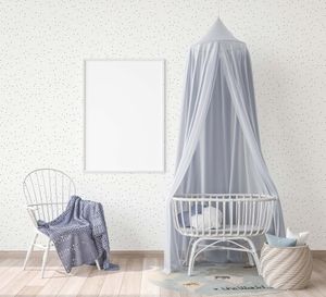 TADESSI | Tapete Kinderzimmer | M1-No.734 | Vliestapete | Blau | Weiß | Sterntapete | Jungenzimmer | Mädchenzimmer