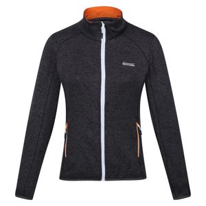 Regatta - "Newhill" Fleecejacke Durchgehender Reißverschluss für Damen RG8828 (38 DE) (Mittelgrau/Aprikosen Crush)