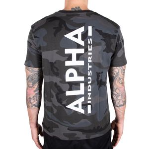 Alpha Industries Backprint Camo T-Shirt Farbe: Dunkles Camouflage, Grösse: XS