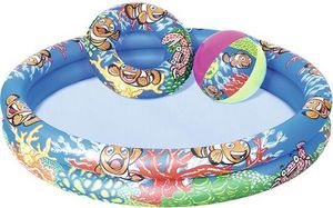 Bestway Planschbecken Set "Clownfish", 122x20 cm - rund - 137 l; 51124