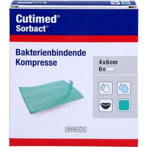 Cutimed Sorbact Kompressen 4x6 cm 6 St