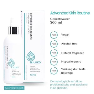 Liluko Advanced Skin Routine – Gesichtswasser für Frauen - Toner Gesicht - Gesichtswasser Unreine Haut – Anti Akne – Naturkosmetik