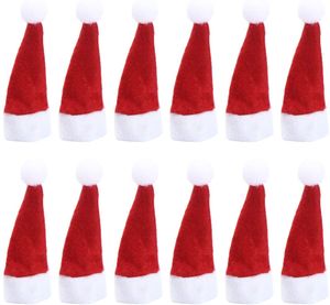 150 Stücke Lollipop Hut Mini Weihnachtsmütze Lollipop Topper Süßigkeiten Verpackung Weinflasche Besteck Abdeckung Puppen Weihnachtshut Puppenhaus Weihnachtsdekoration Weihnachtsschmuck