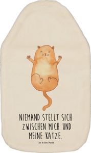 Mr. & Mrs. Panda Wärmflasche Katze Umarmen - Weiß - Geschenk, Katzensouvenirs, Mieze, Kater, Katzenhalter, Wärmflaschenbezug, Bettflasche, Katzenliebhaber, Liebe