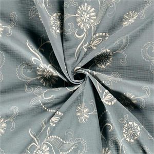 Musselin-Stoff floral bestickt ab 50x130cm uni Windeltuch Mulltuch