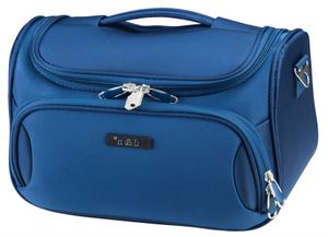 Schminkkoffer Beautycase Schultergurt Koffer Blau 14 Liter 33 cm Bowatex