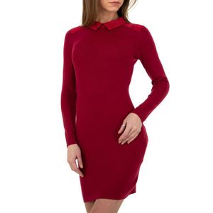 Ital-Design Damen Strickkleid von Whoo Fashion Gr. One Size - red