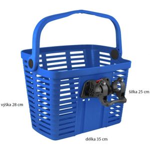 Košík Belleli plastový na řídítka - modrá