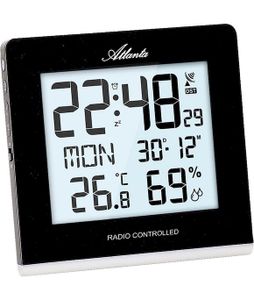 Atlanta 4465 Wanduhr Tischuhr Wecker Funk digital Datum Thermometer