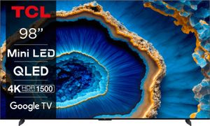 TCL C80 98C805, 2,49 m (98"), 3840 x 2160 px, LED, Smart TV, Wi-Fi, Čierna